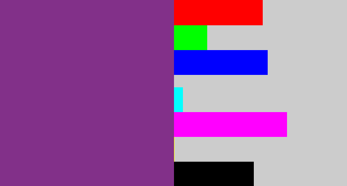 Hex color #823089 - warm purple