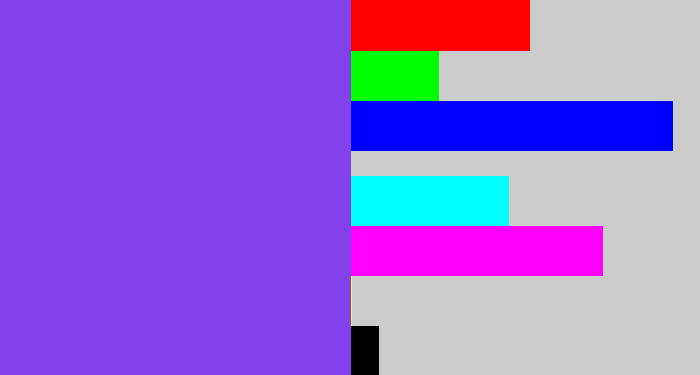 Hex color #8241eb - bluish purple