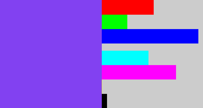 Hex color #8241f1 - bluish purple