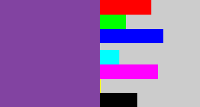 Hex color #8243a1 - medium purple