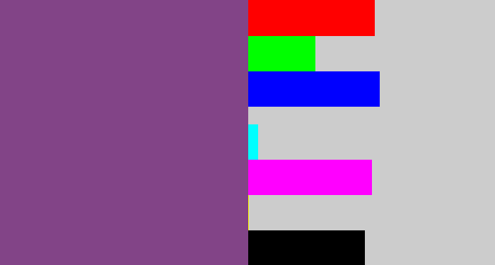 Hex color #824487 - light eggplant