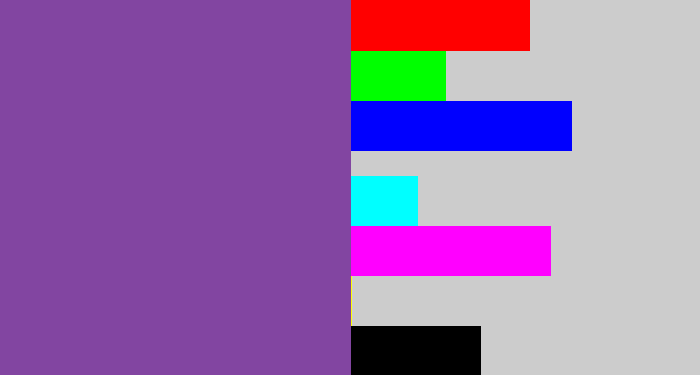 Hex color #8245a1 - medium purple