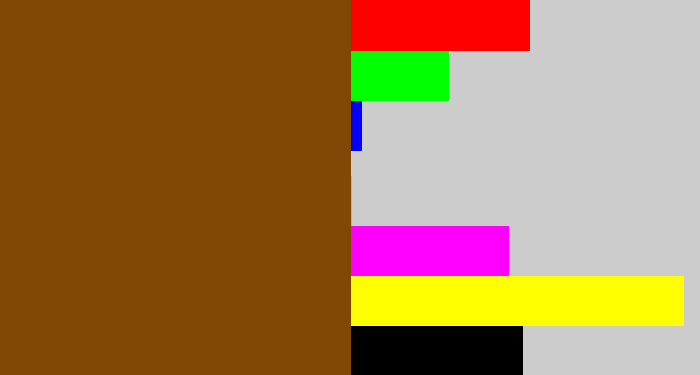 Hex color #824707 - medium brown