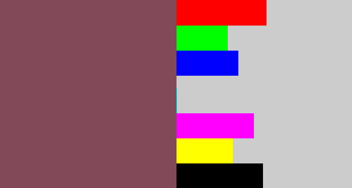 Hex color #824958 - dark mauve