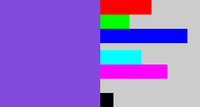 Hex color #824add - purpley