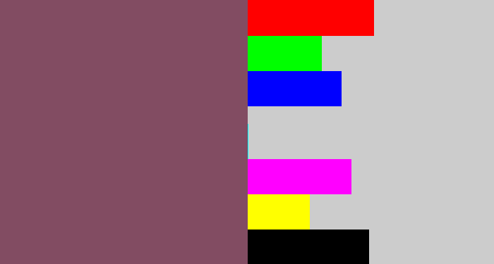 Hex color #824c62 - dark mauve