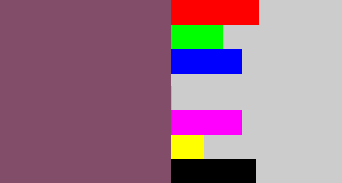 Hex color #824d69 - dark mauve