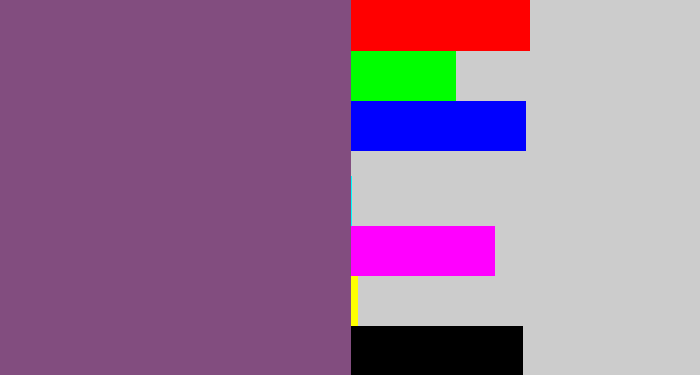 Hex color #824d7f - light eggplant