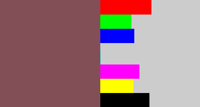 Hex color #824f57 - dark mauve