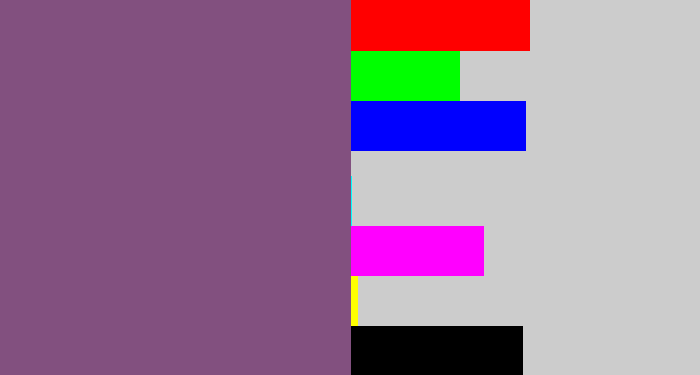 Hex color #82507f - dull purple