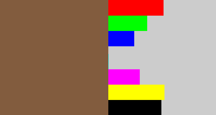 Hex color #825c3e - cocoa