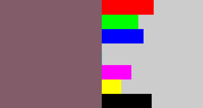 Hex color #825c69 - dark mauve