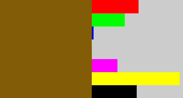 Hex color #825d05 - poop