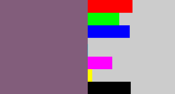 Hex color #825d7b - dull purple