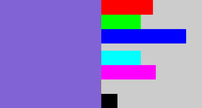 Hex color #8263d5 - purpley