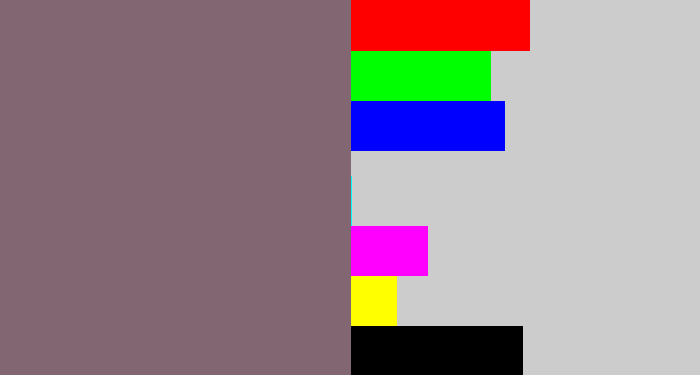 Hex color #826671 - purplish grey