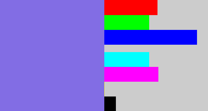 Hex color #826de4 - purpley