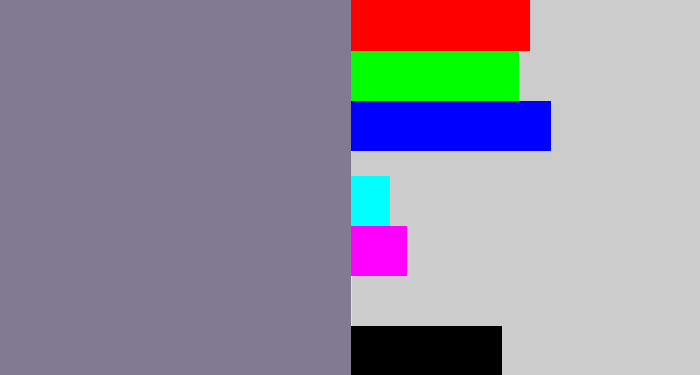 Hex color #827a92 - greyish purple