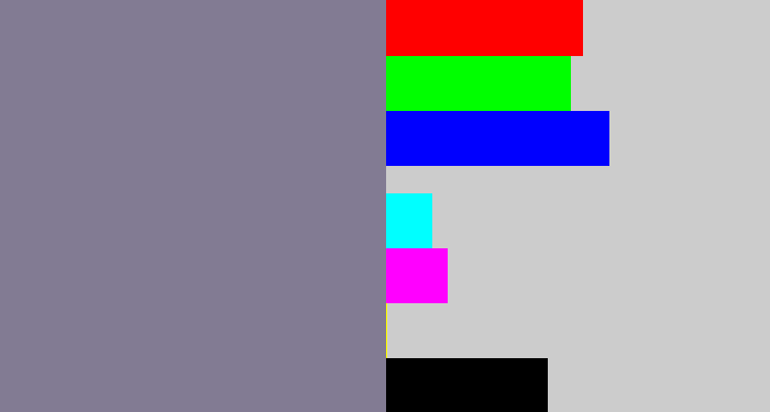 Hex color #827b93 - greyish purple