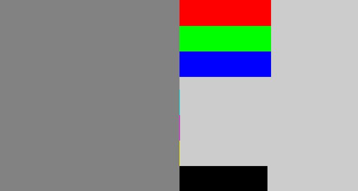 Hex color #828282 - medium grey