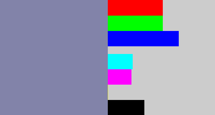 Hex color #8283a9 - blue/grey