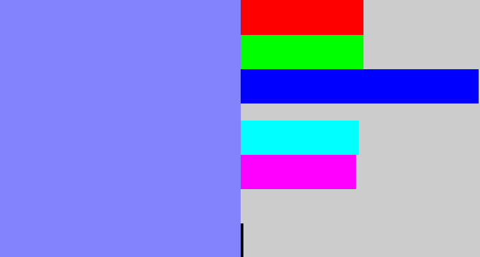Hex color #8283fd - lavender blue