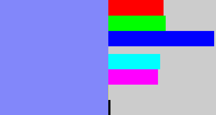 Hex color #8287fa - lavender blue