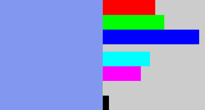 Hex color #8298f0 - periwinkle blue