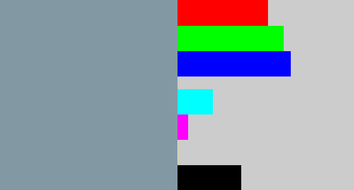 Hex color #8299a3 - bluey grey