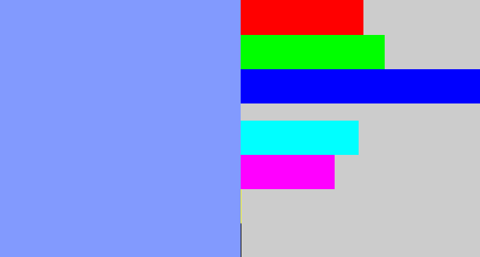 Hex color #829afe - periwinkle blue