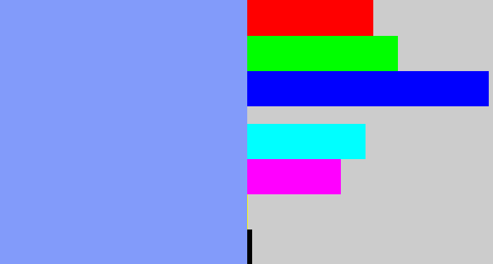 Hex color #829bfa - periwinkle blue