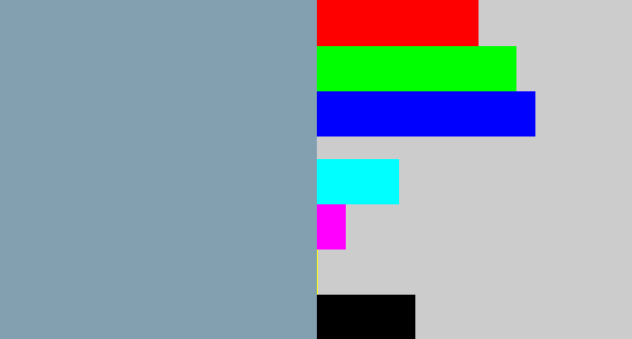Hex color #82a0b0 - bluegrey