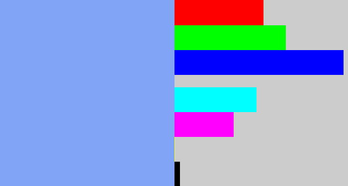 Hex color #82a4f7 - periwinkle blue