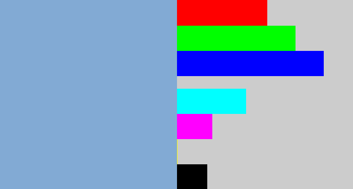 Hex color #82aad4 - light grey blue