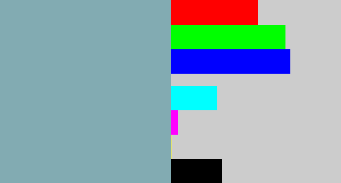 Hex color #82abb2 - bluegrey