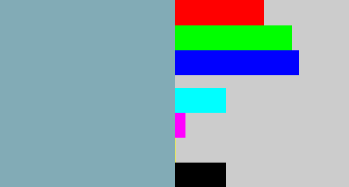 Hex color #82abb6 - bluegrey