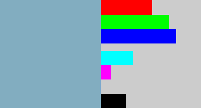 Hex color #82adc0 - bluegrey