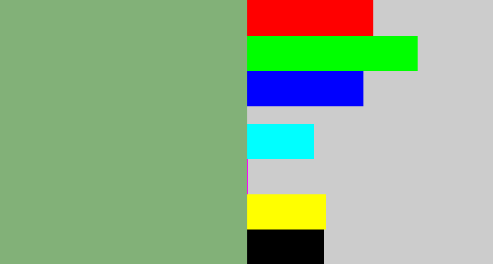 Hex color #82b178 - sage green
