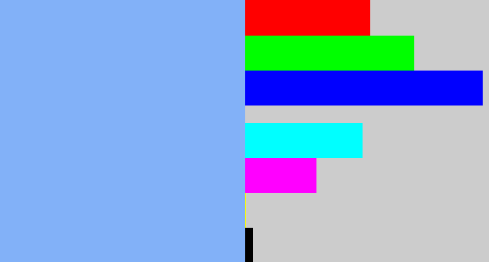Hex color #82b1f8 - carolina blue