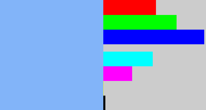 Hex color #82b4f9 - carolina blue