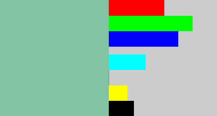 Hex color #82c4a2 - pale teal
