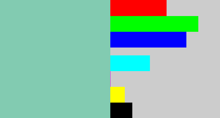 Hex color #82cbb1 - pale teal