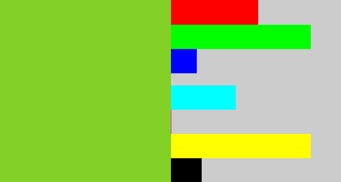 Hex color #82d025 - apple green