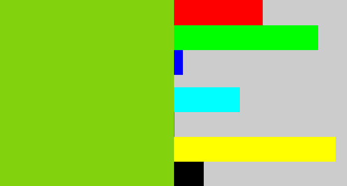 Hex color #82d30e - dark lime green