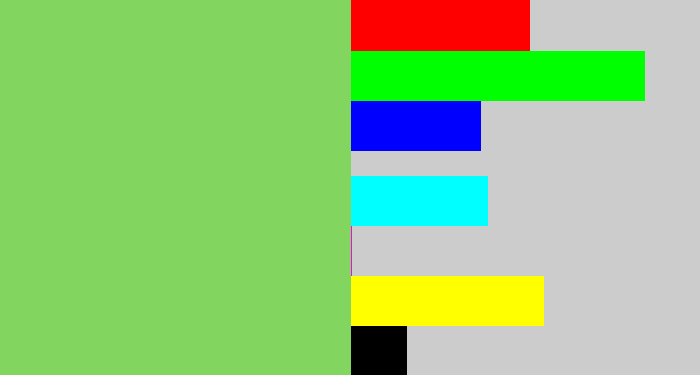 Hex color #82d55f - fresh green