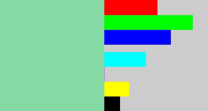Hex color #82d9a4 - pale teal