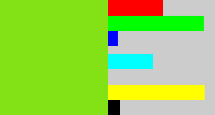 Hex color #82e216 - apple green