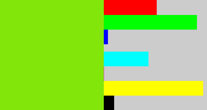 Hex color #82e60a - bright lime