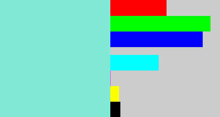 Hex color #82e9d7 - tiffany blue