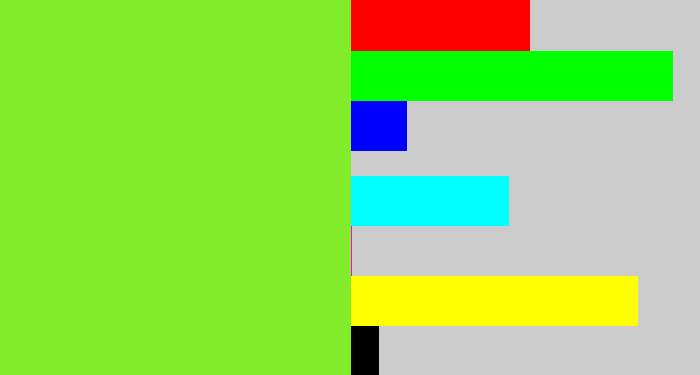 Hex color #82eb2a - kiwi green